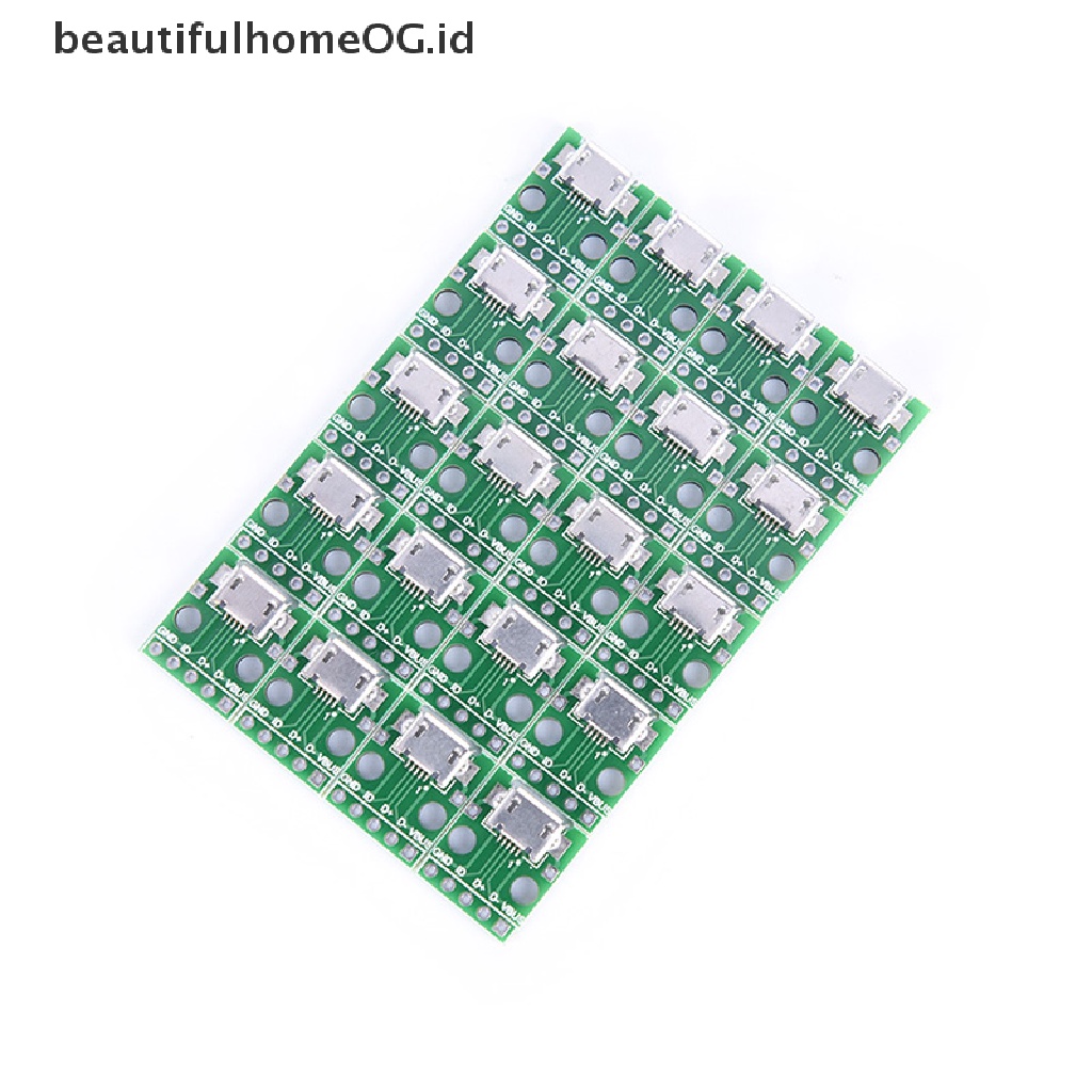 / Beautifulhomeog.id / 20pcs Papan Modul adapter Konektor micro usb Ke DIP 2.54mm female 5-pin