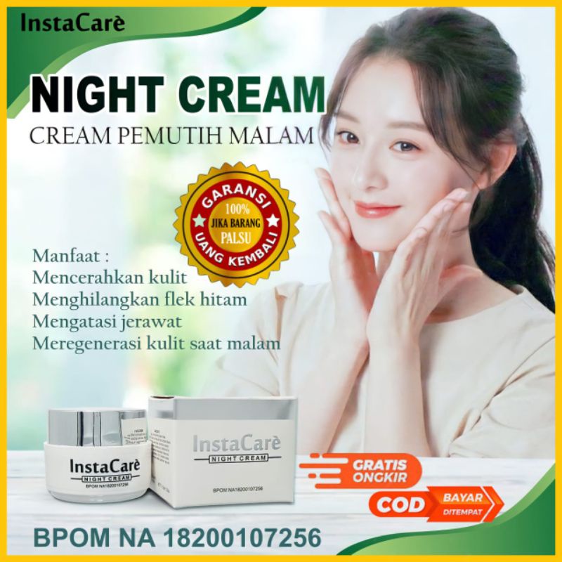 EL 04 INSTACARE CREAM MALAM PEMUTIH-WAJAH GLOWING BPOM KRIM PEMUTIH PENGHILANG FLEK HITAM MEMBANDEL 
