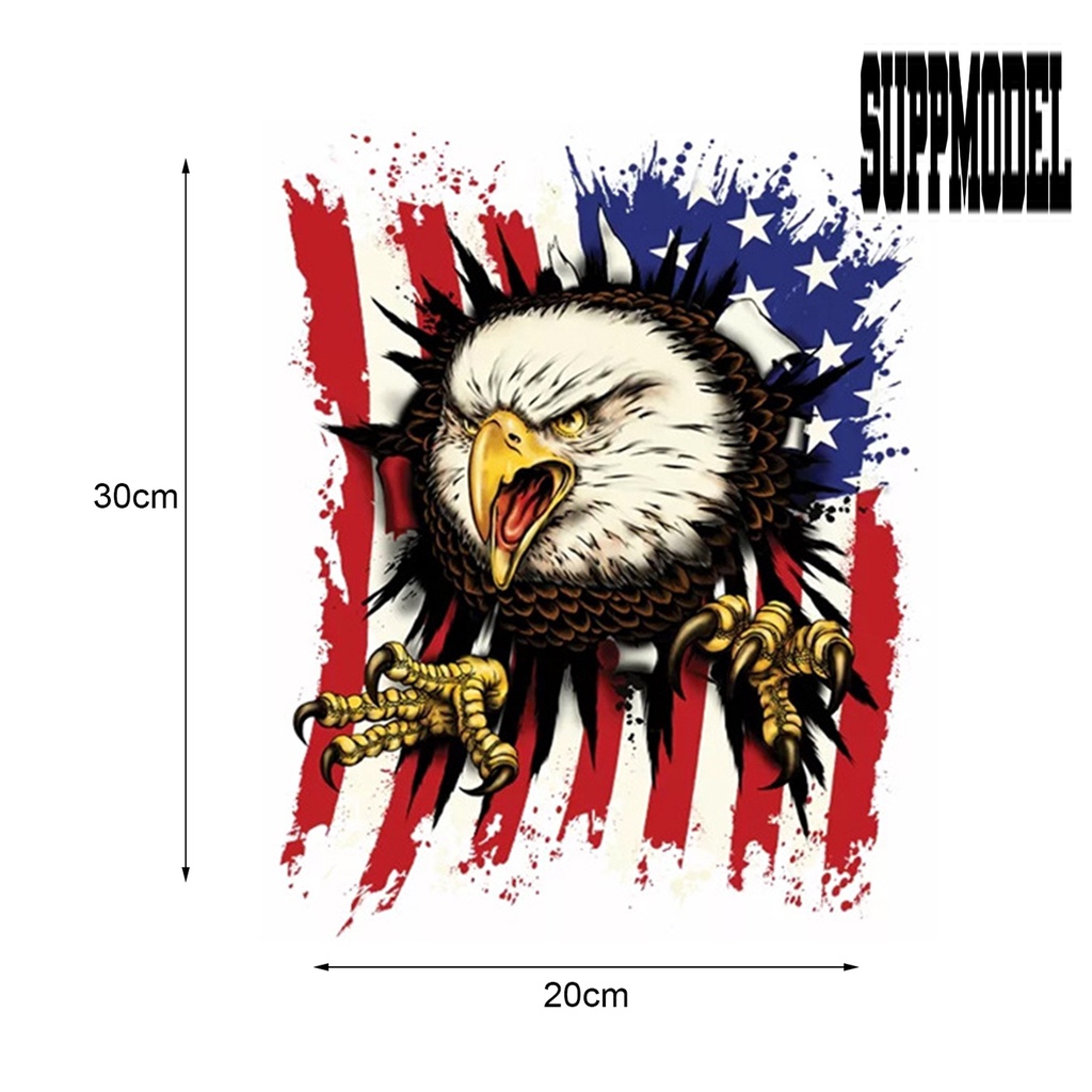 Stiker Vinyl Desain American Eagle Eye-catching Visual Effect Dapat Dilepas Untuk Dekorasi Mobil Van