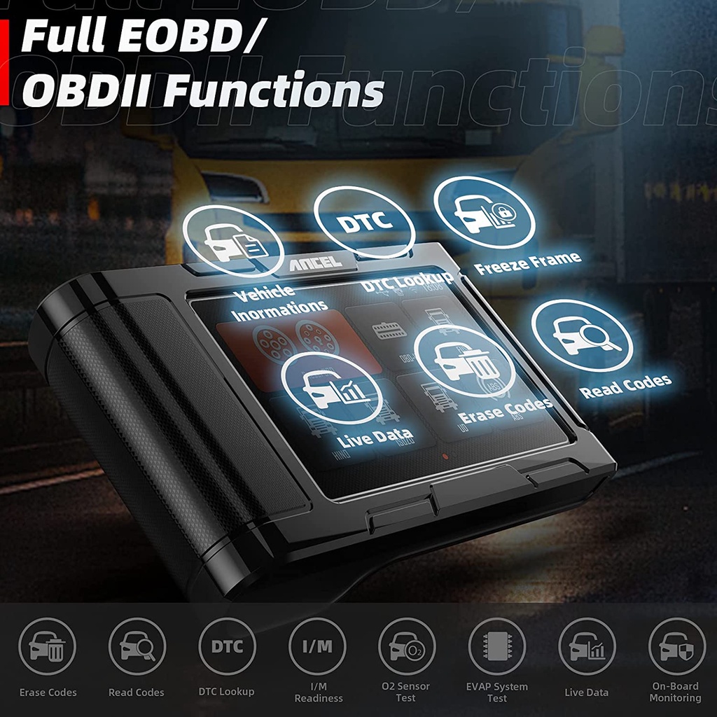 ANCEL HD3200 Professional OBD2 Truck Scanner 12/24V Scanner For Truck Heavy Duty Truck Scanner Excavator Scanner 24V Scanner For Trucks Full System Construction Machinery Diesel Diagnostic Scan Tool OBD2 Scanner OBD Scanner Car Scanner Car Diagnostic Tool