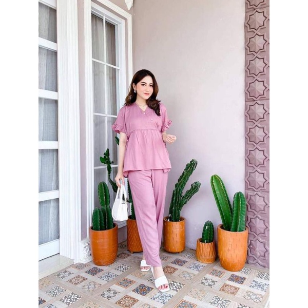 SET PIYAMA PANJANG/ PIYAMA BALI / BAJU TIDUR WANITA /BABY DOLL
