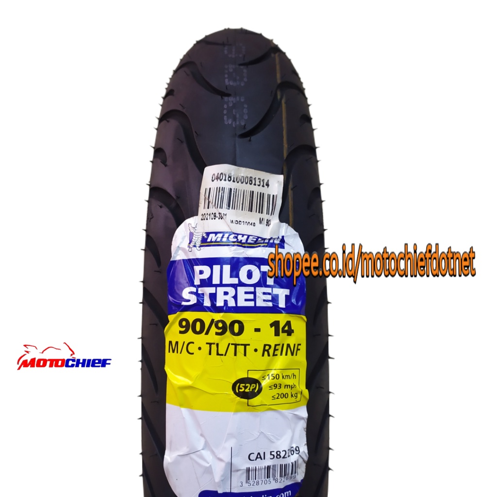 BAN MICHELIN 90/90 14 PILOT STREET TUBLES