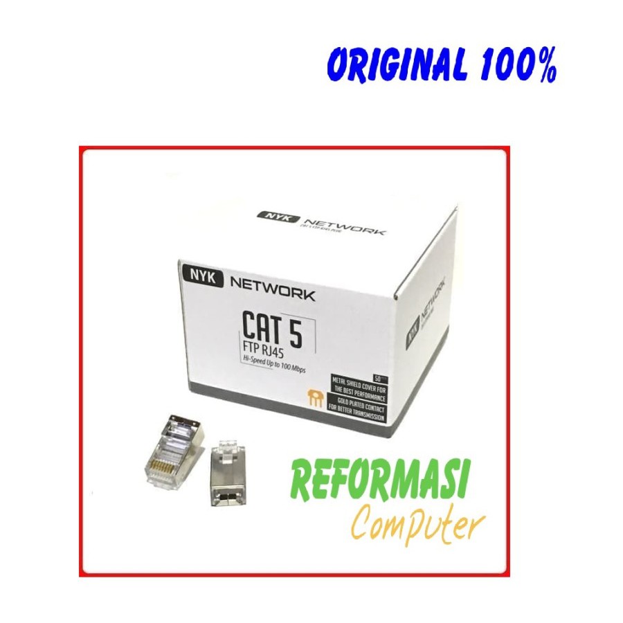 RJ45 CAT 5 NYK CONNECTOR RJ 45 FTP CAT5 ISI 50PCS RJ45 BESI CAT5 FTP