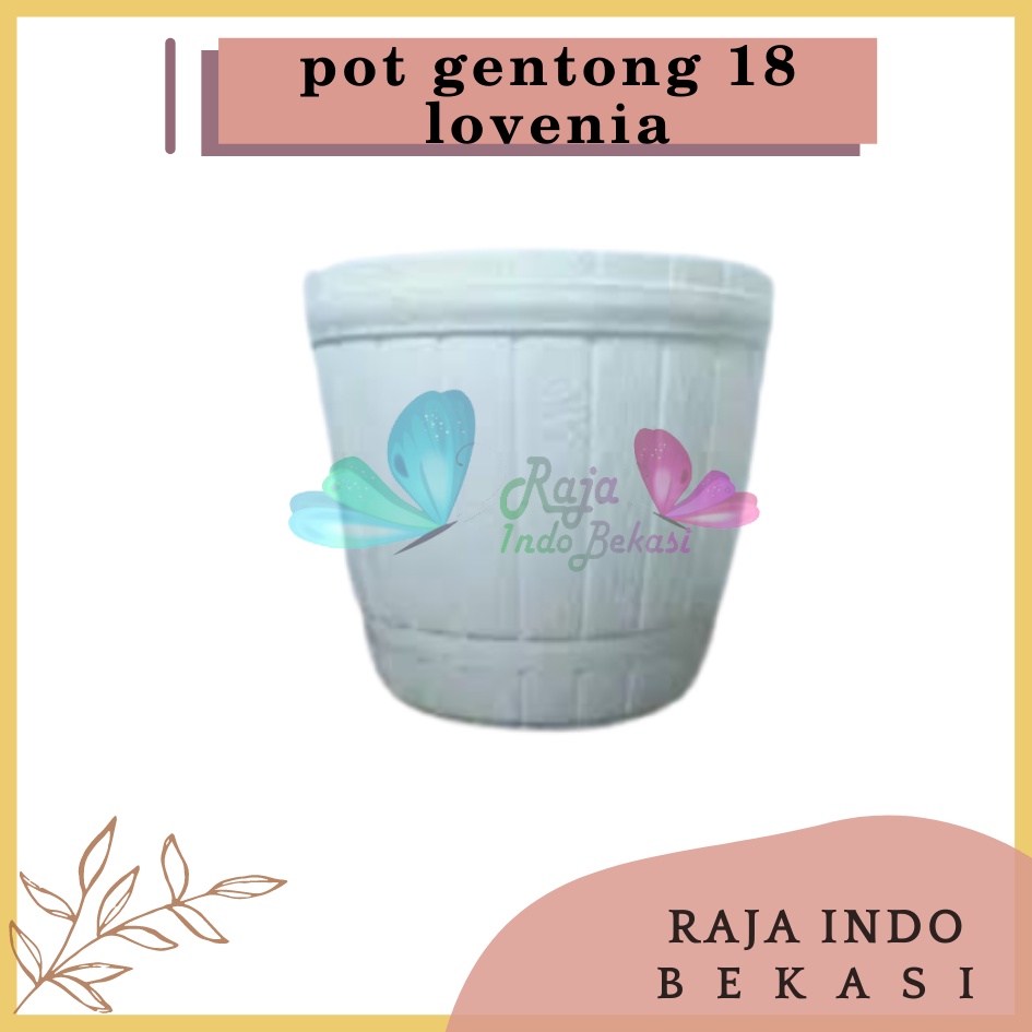 Pot Gentong Lovenia 18 Putih Da 16 cm / King Mado 18 Putih Da 14.5 Cm Pot Bunga Plastik 18