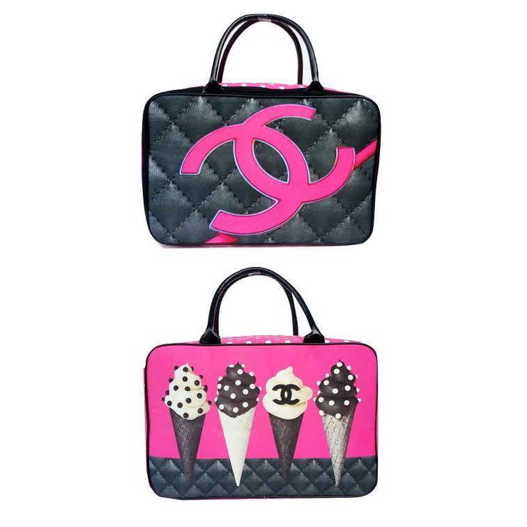 Tas Fashion Travel Bag Kanvas Premium Chanel Ice Cream