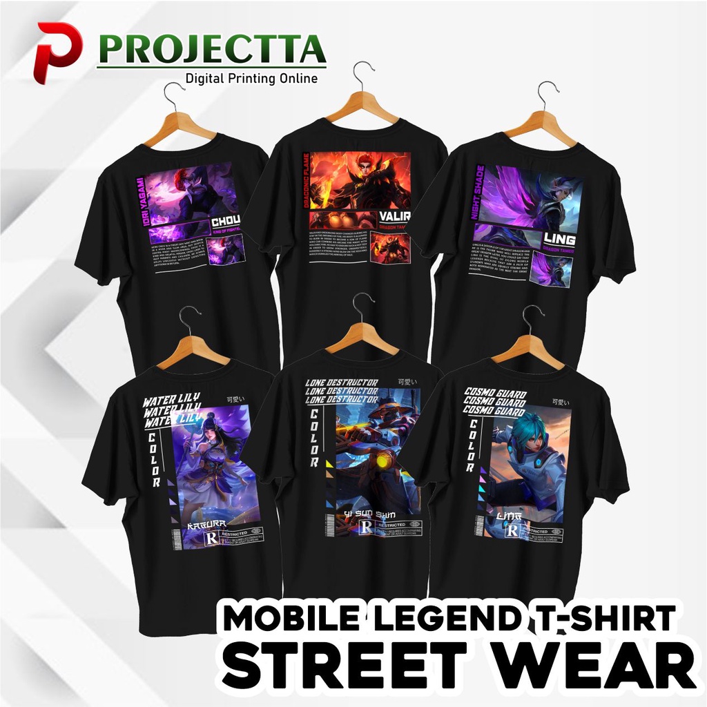 TIRTA ANUGRAH - SEHARI JADI CUSTOM REQUEST KAOS MOBILE LEGEND STREETWEAR/AESTHETIC STREETWEAR
