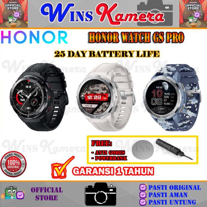 CUCI GUDANG Honor Watch GS Pro - 25 Day Battery Life - GPS Route Back Original - Marl White
