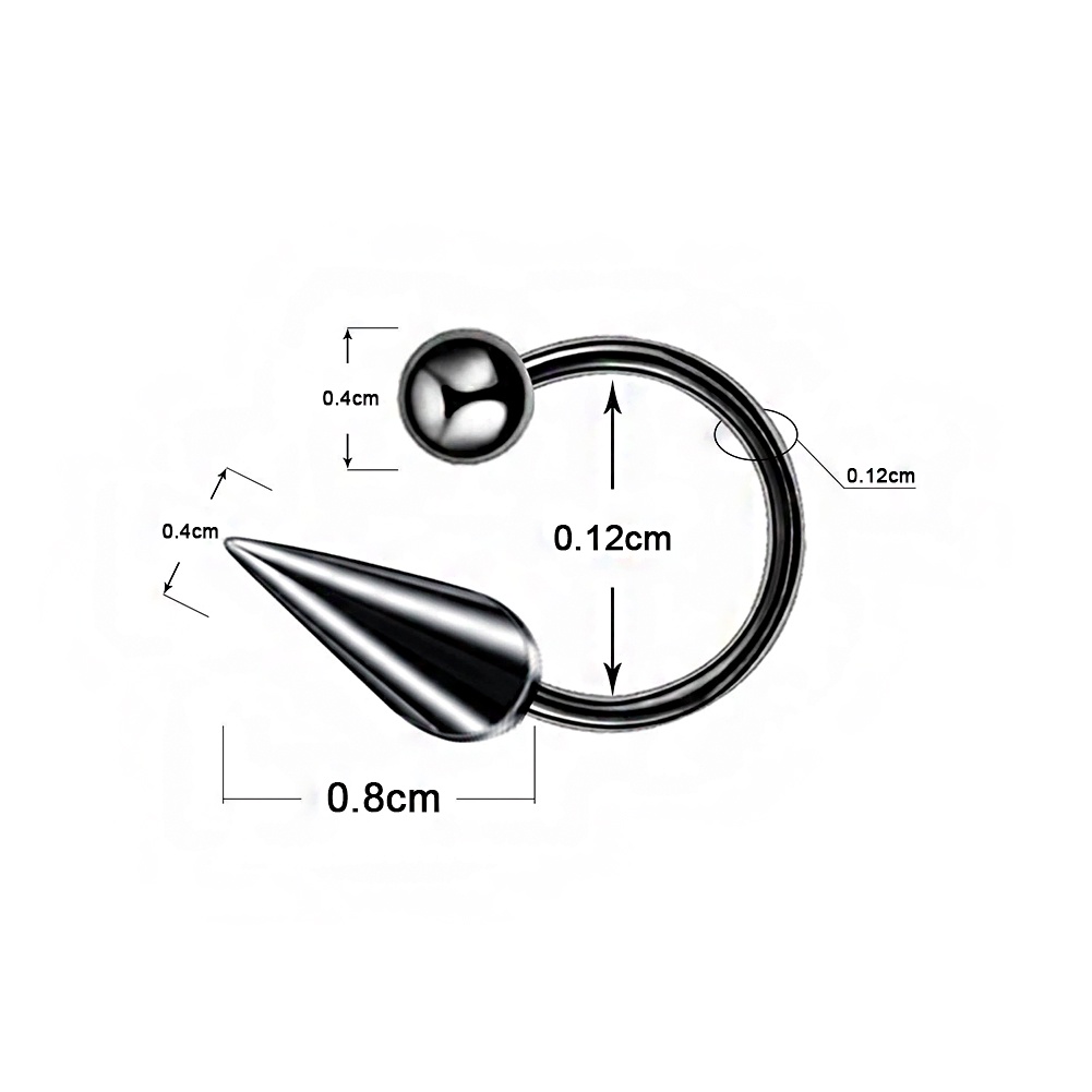 Cincin Tindik Tubuh / Hidung / Bibir Bentuk C Bahan Stainless Steel