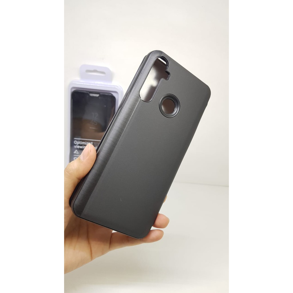 Flip Mirror Realme C3 6.5 inchi Clear View Standing Cover Realme C3 AUTOLOCK