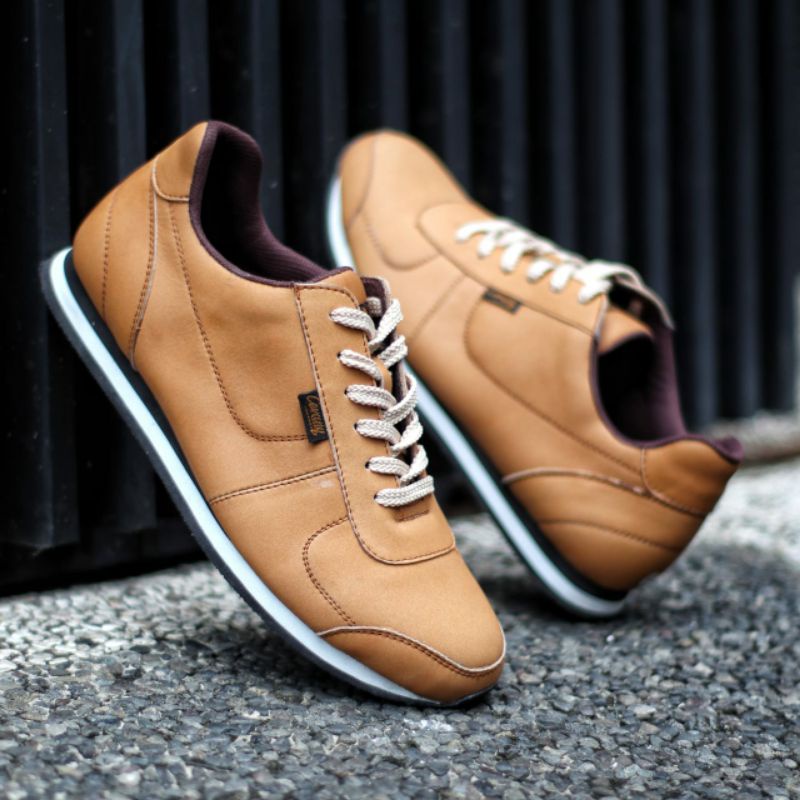 MORLEY Sepatu Sneakers Pria Kulit Asli Sepatu Casual Pria Spatu Sneaker Kets Main Santai Original