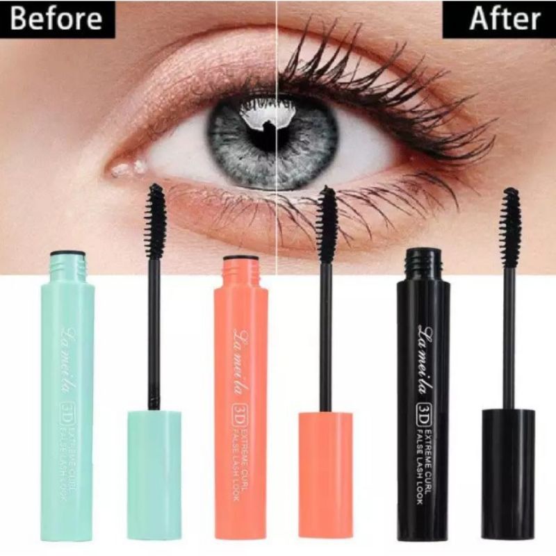 Lameila Electric Eye Mascara 3D 3 Warna Anti Air &amp; Tahan Lama / Lameila Mascara Melentikkan Waterproof Tahan Lama