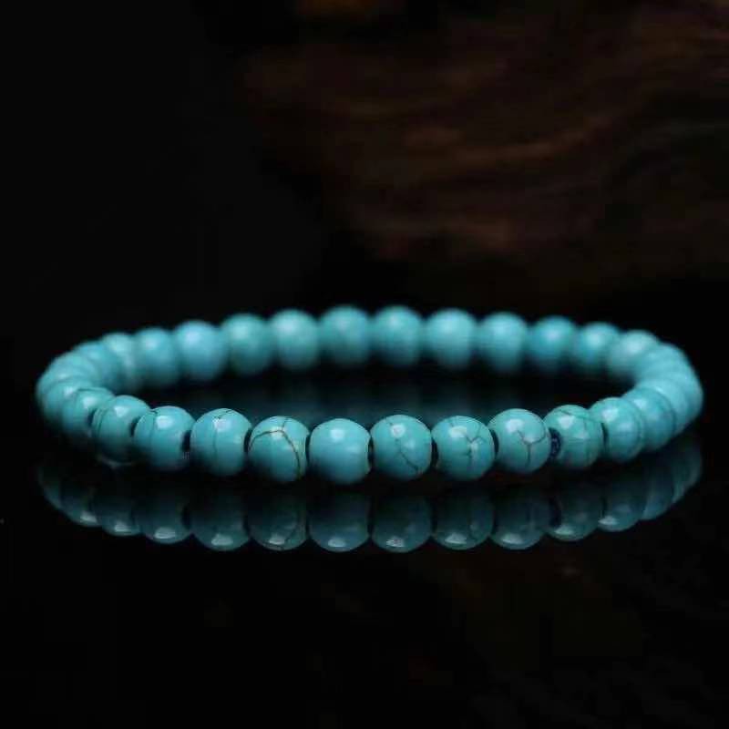 Lake North Natural Turquoise Beads Bracelet Men And Women Models Retro Palace Bracelet