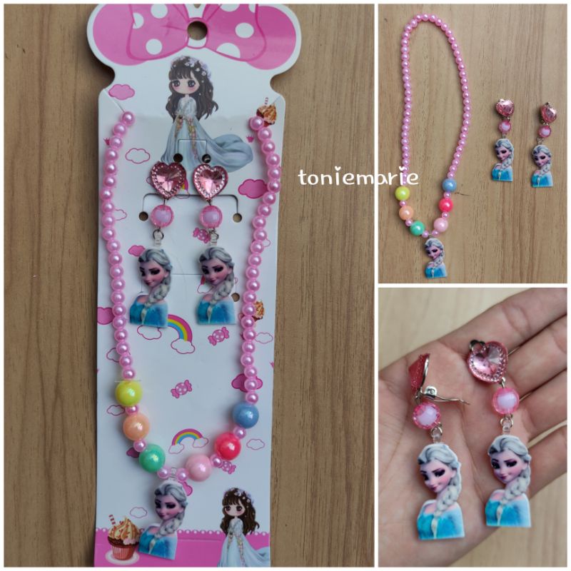 FROZEN - KALUNG ANAK & ANTING ANAK - KALUNG FROZEN SET - KALUNG SET FROZEN - KALUNG FROJEN IMPORT