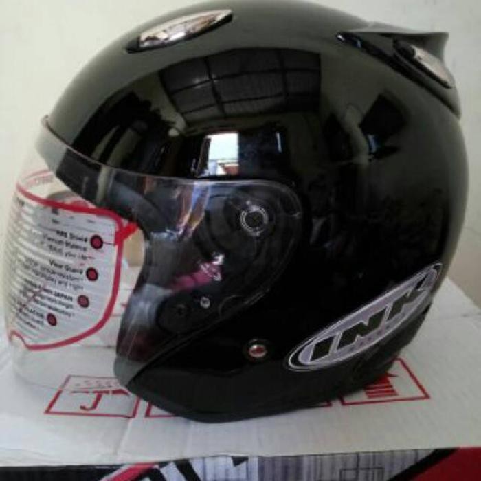 HELM MODEL INK CENTRO BASIC MERK DCS FNK FNY WARNA HITAM METALIK TERMURAH TERLARIS