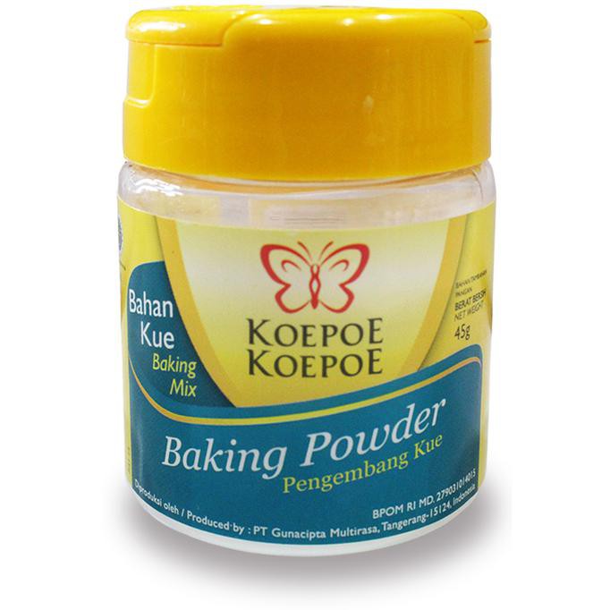

31.87-Kue- Bahan Kue Koepoe Koepoe Baking Powder 45 Gram/ 45 Gr Kupu Kupu -Terlengkap-Termurah-