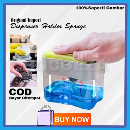 DISPENSER SABUN CUCI PIRING SPONS BOLA KAWAT PUMP DISPENSER HOLDER SPONGE ORINGINAL IMPORT VA36