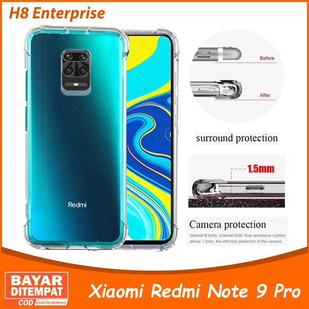 Case Crack Xiaomi Redmi Note 9 Pro Anti Fall Shockproof Casing Tahan Benturan Dengan Tebal 1.5mm