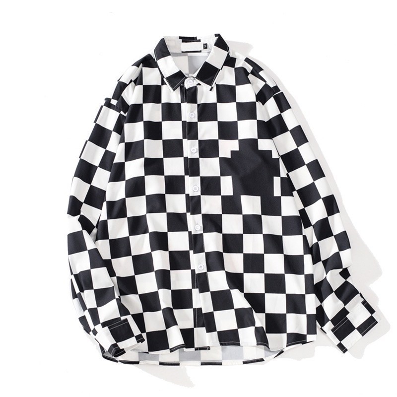 long sleeve checkerboard shirt