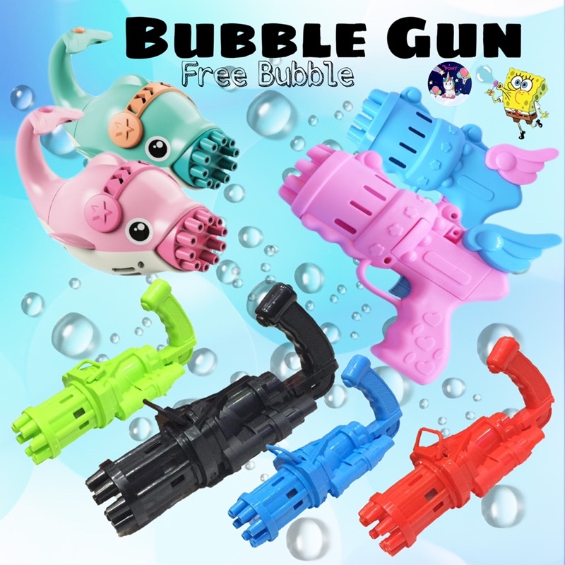 BUBBLE GUN/mainan gelembung/balon/bubble/pistol bubble/elektrik