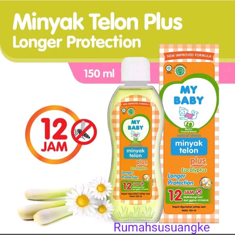 My baby minyak telon plus 12 jam 150ml, 90ml,60ml