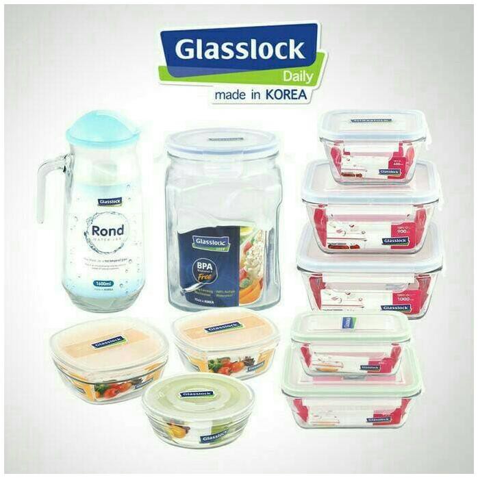 ► (TP) Banting Harga Glasslock Original Korea 10Pcs - Penyimpanan Makanan - Sealer Paling Bagus