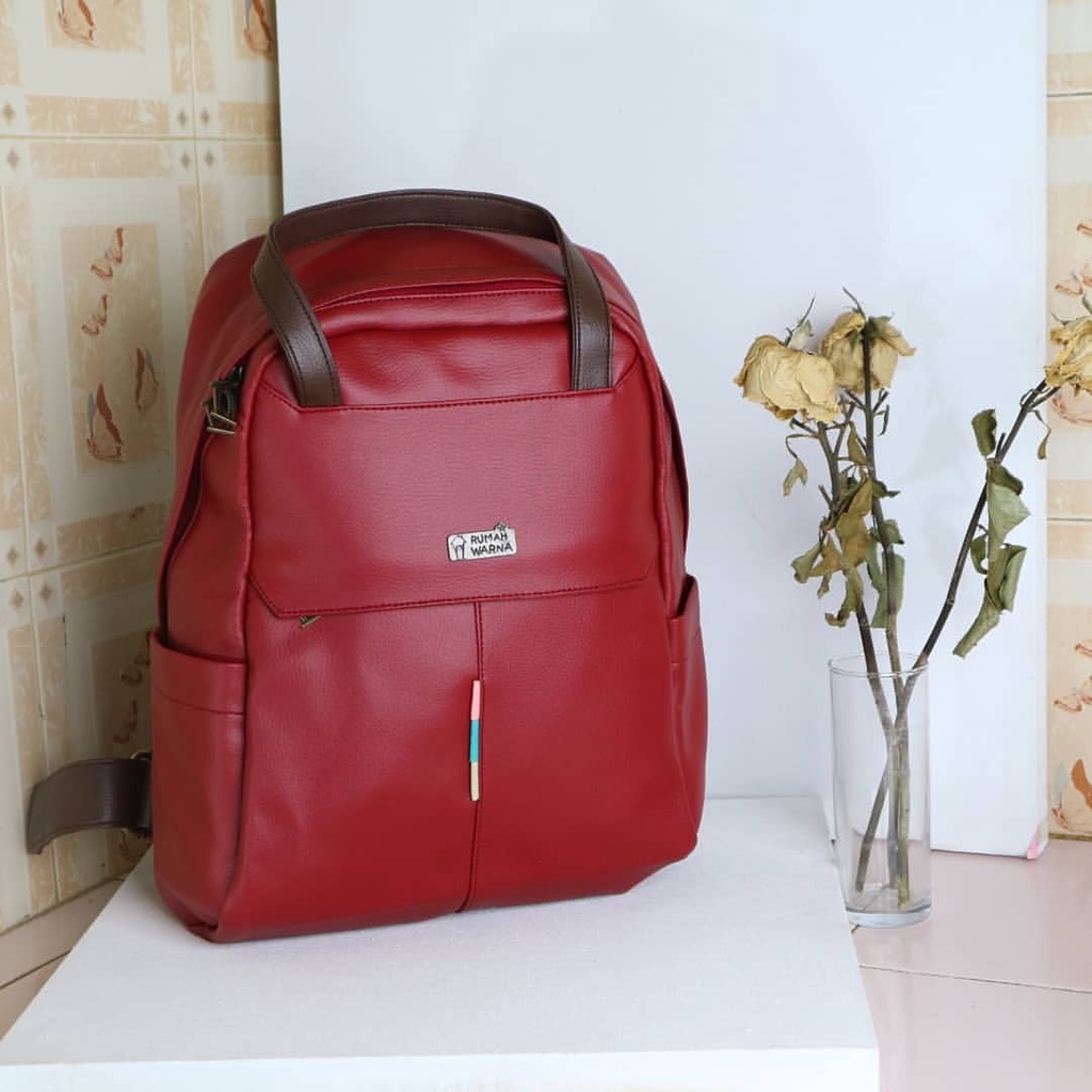 TAS RANSEL M DANERA VARIAN MERAH MAROON RUMAH WARNA