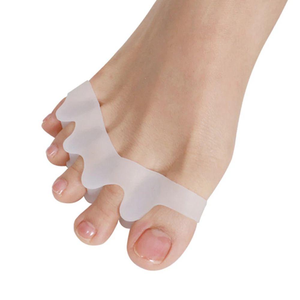 Quinton 1 Pasang Alat Korektor / Pelurus / Pemisah Jari Kaki Hallux Valgus Untuk Pria / Wanita / Anak