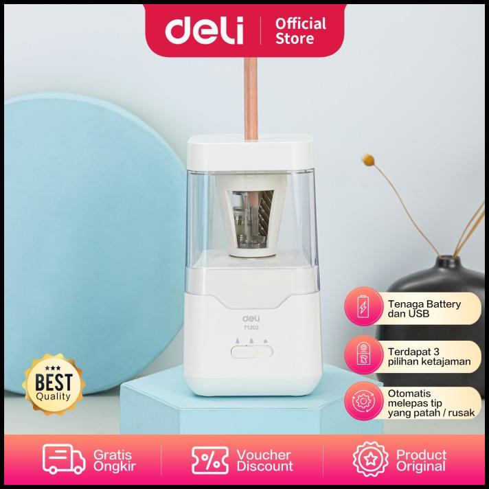 

Caramel | Deli Electric Pencil Sharpener/Rautan Pensil Otomatis Autofeed E71202