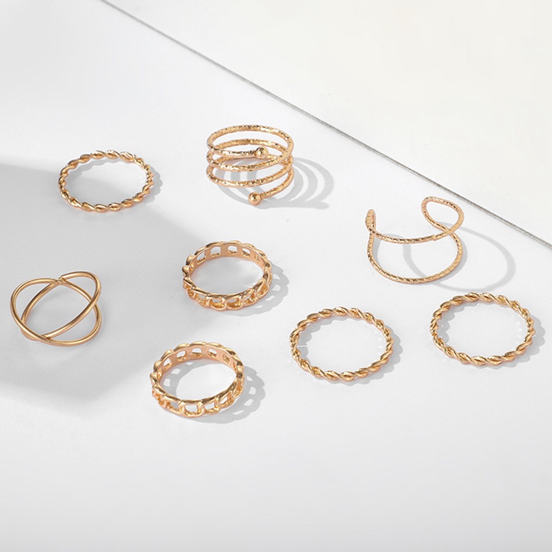 Fancyqube 10Pcs Gold Knuckle Stackable Rings Set For Women, Bohemian Gold/Silver Plated Comfort Fit Vintage VSCO Wave Joint Finger Rings Gift
