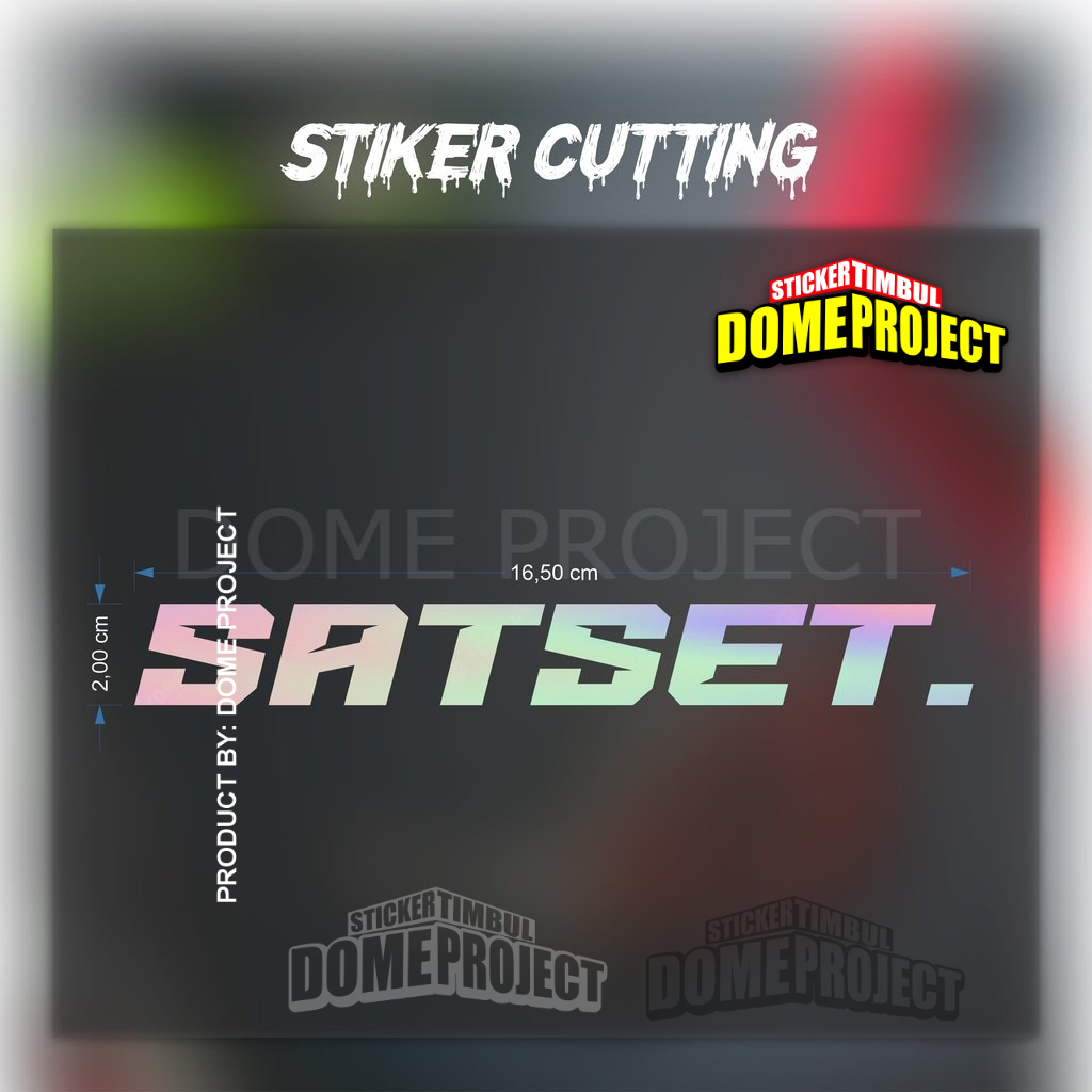 Stiker SATSET Stiker Cutting Motor