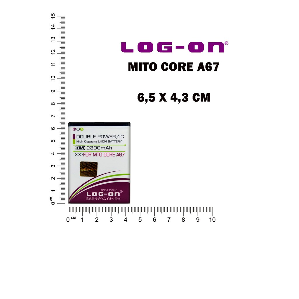 BATERAI MITO CORE A67 - BA00131 - LOG ON DOUBLE POWER BATTERY BATRE