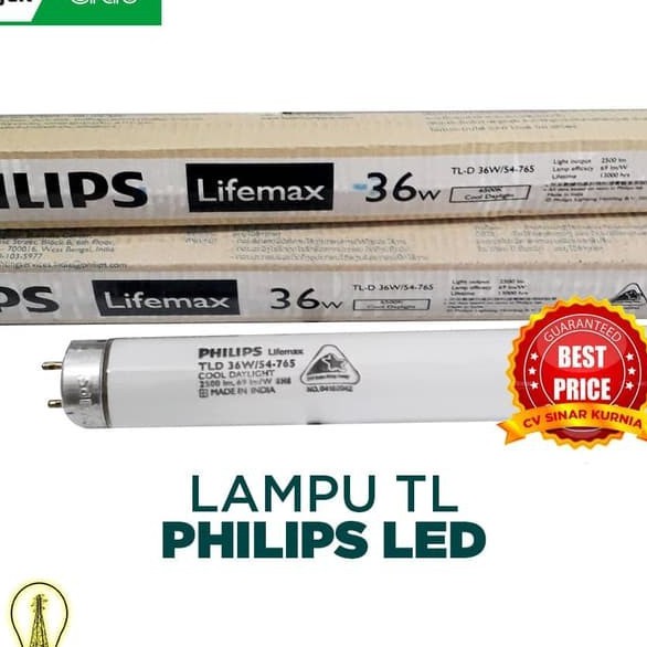 Lampu NEON TL-D Philips Lifemax 36Watt, 36W, 18WATT 18 W