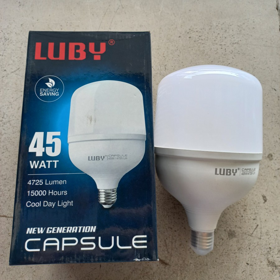 Lampu LED Putih 45 Watt Bohlam Capsule Luby New Generation Samsung Inside SNI Original