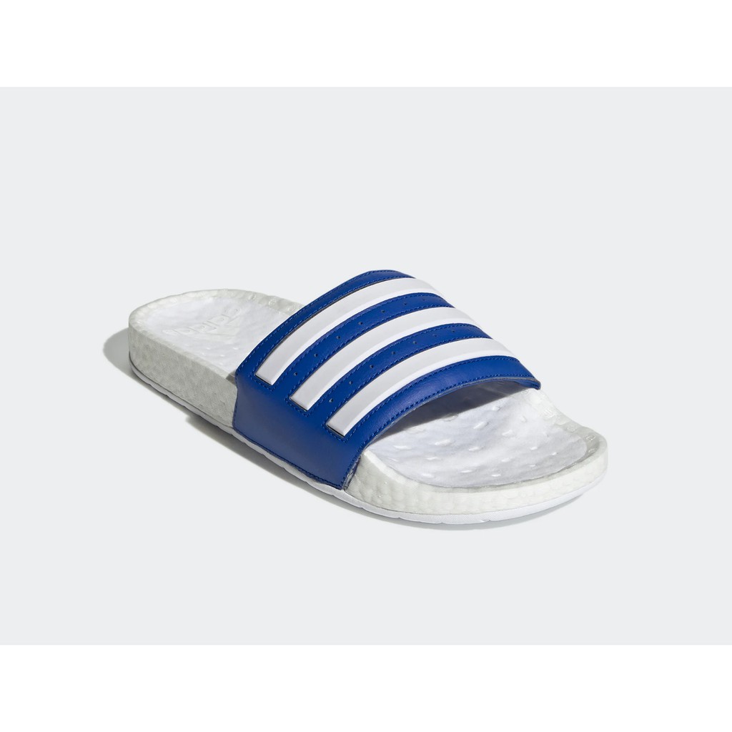 ADIDAS SANDAL BOOST Blue White Adilette Boost Slides Original 100%