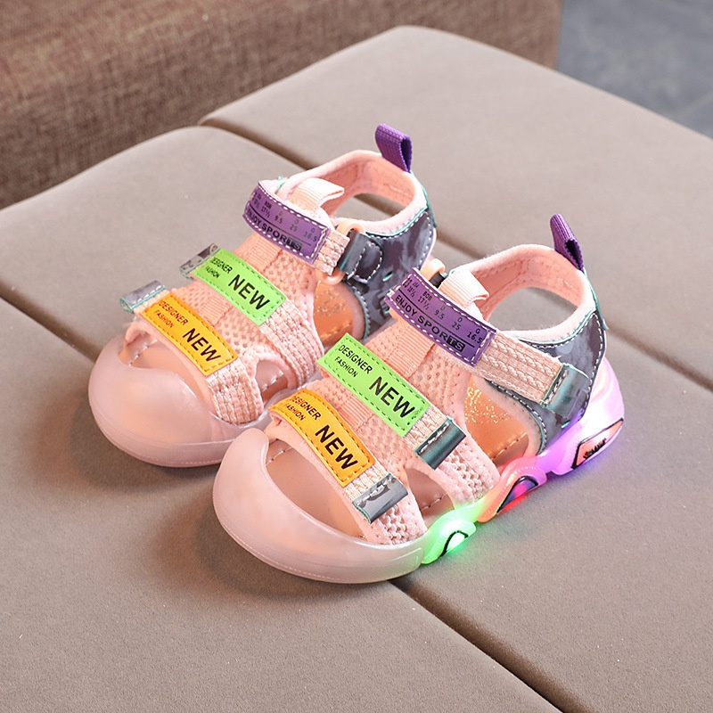 Sepatu Sandal LED Sendal Anak Sport New Supr