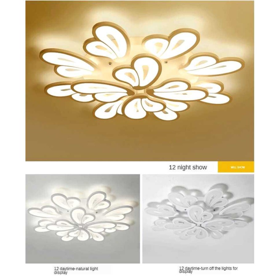 Lampu LED Plafon Modern Ceiling Light 12 Heart - DF8039 - White