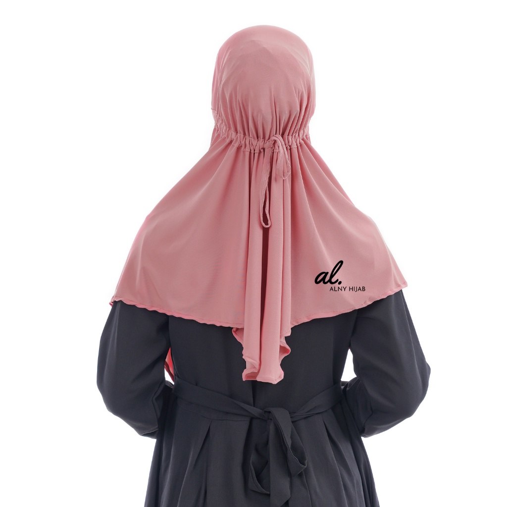 Alny Hijab - Jilbab instan Serut Jumbo / serut polos Jokowi jumbo Jersey syari / Serut Jokowi jumbo Khimar jumbo-3