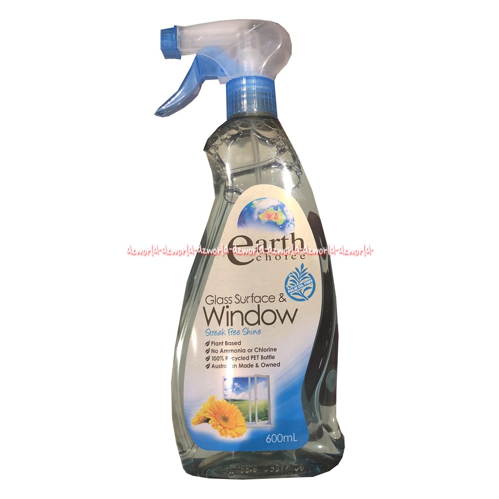 Earth Choice Gass Surface Window Cairan Pembersih Kaca Kemasan Spray 600mL