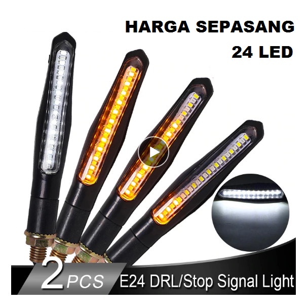 LAMPU SEIN LED MOTOR DRL 2 WARNA SEN RUNNING UNIVERSAL - KC020