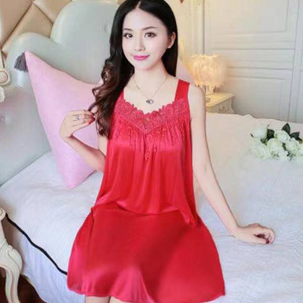 Lingerie LD 120cm dress sexy renda mawar rumbai / lingerie wanita satin import PY 135