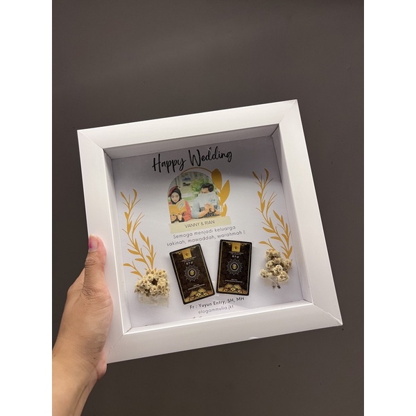 bingkai mahar frame hampers kado unik logam mulia