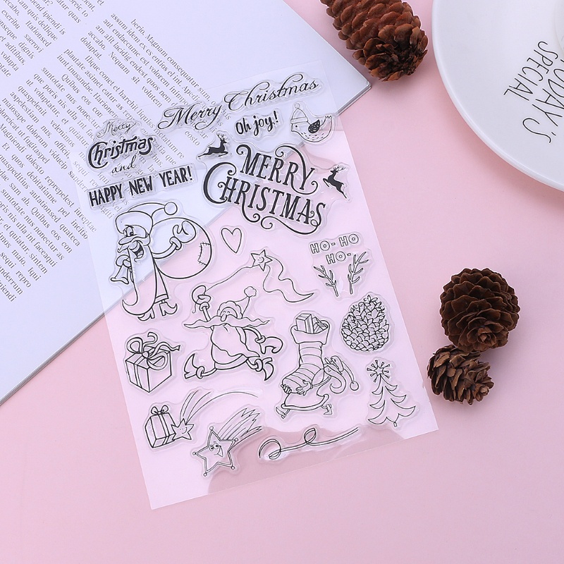 Zzz Stamps Santa-Claus Stamper Silikon Bening Untuk Membuat Kartu Scrapbooking