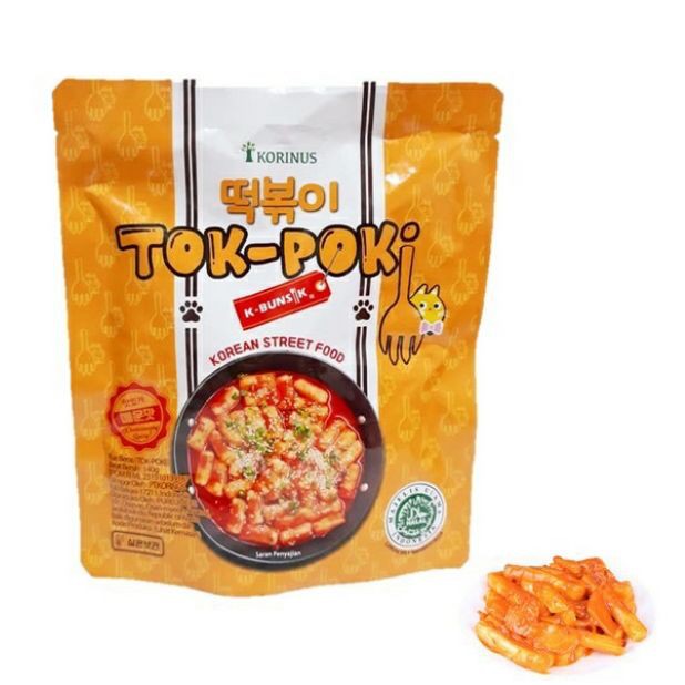 

Korinus Tok-poki / tokpoki / Tteokbokki Halal 140gr ( Kue beras Korea)