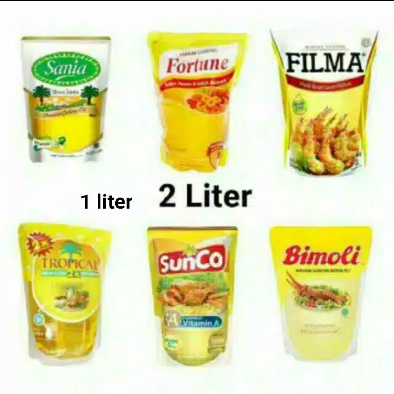 

jual ber macam2 minyak goreng ukuran 1 liter atau 2 liter kak