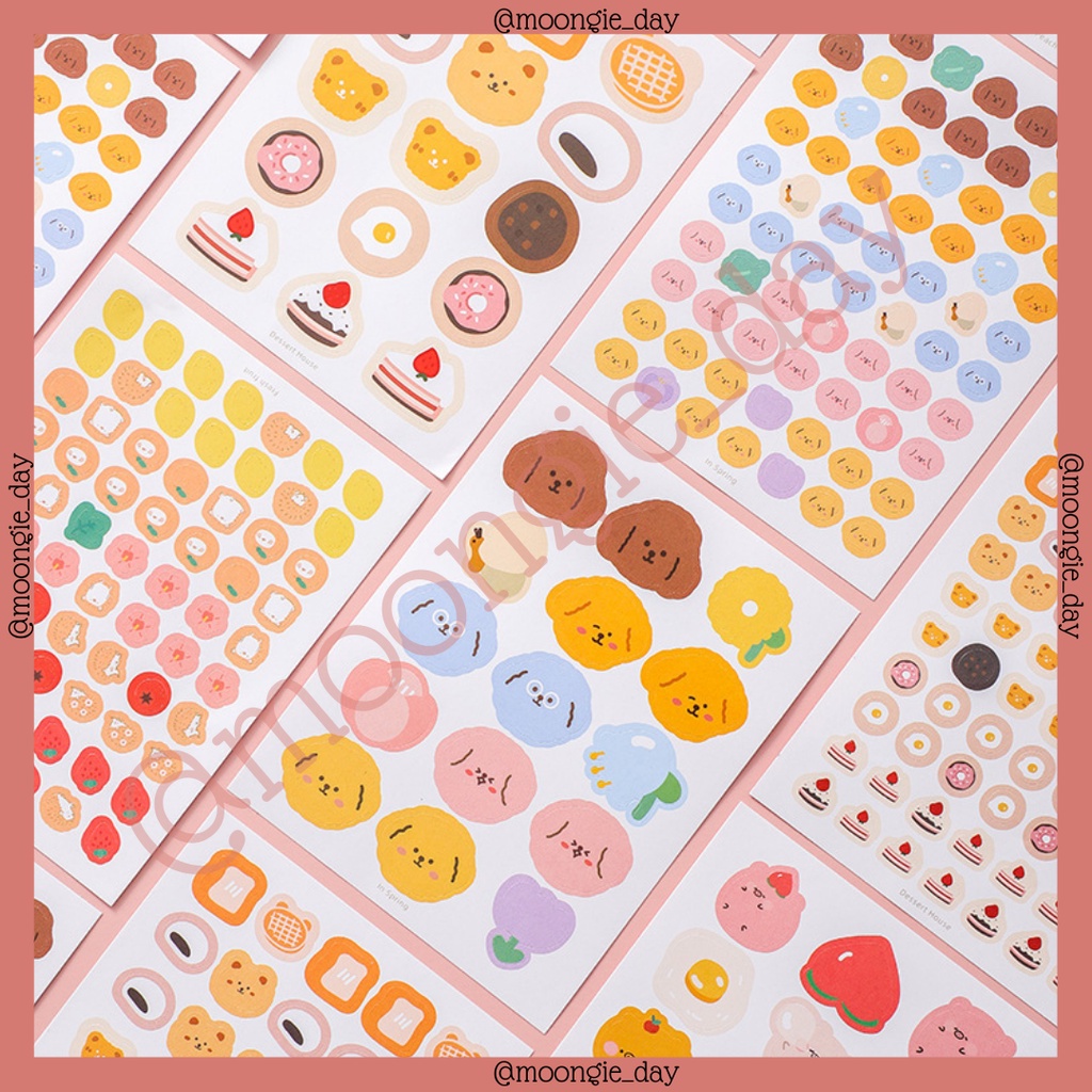 

1 LEMBAR STIKER TEMA PUPPY LANDAK BEAR BREAD PIG PEACH DESSERT BULLET JURNAL LUCU MURAH DIY DIARY