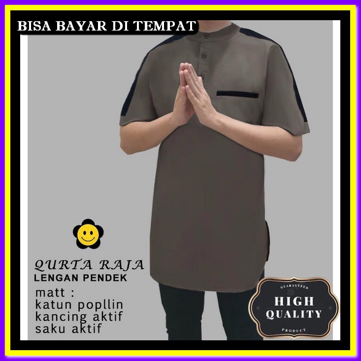 Koko Kurta Kemko Pria Laki Laki Lebaran 2022 Lengan Panjaang Couple Keluarga Ayah Dan Anak Pendek Ju