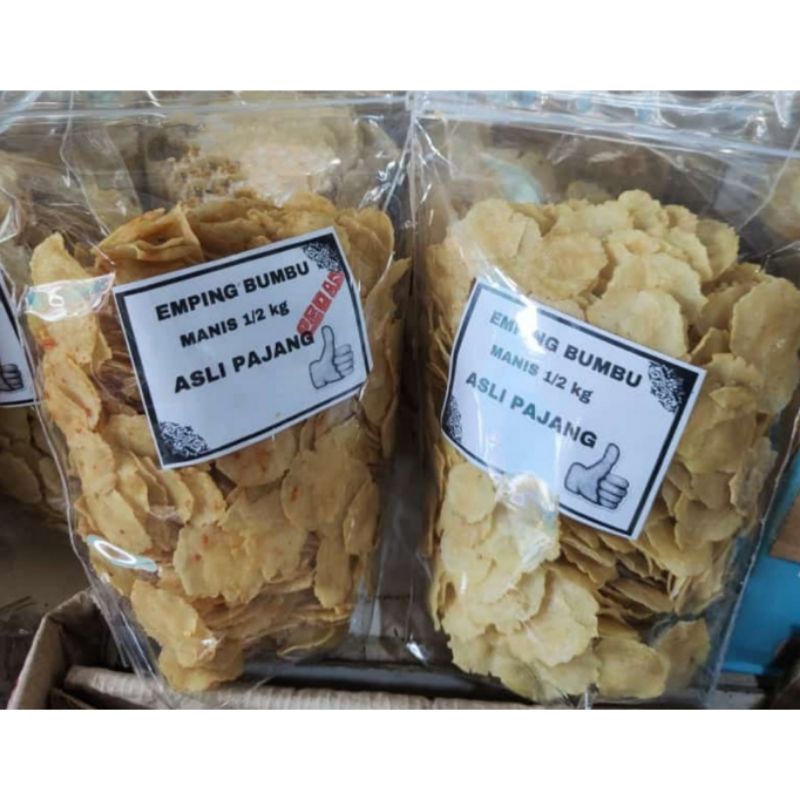 

Emping Bumbu Manis Pedas Asli Pajang / Kerupuk Emping Melinjo / Kerupuk Belinjo / Emping Mentah / Emping Pedas Manis