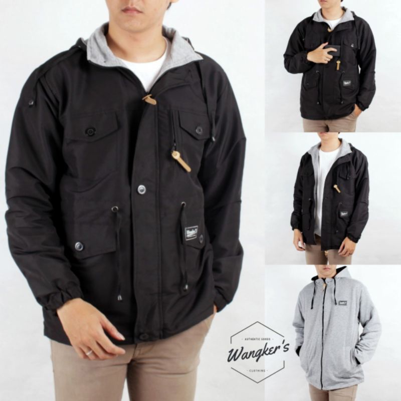 JAKET PRIA PARKA WANGKERS BB 4 SAKU / JAKET BOLAK BALIK TERBARU