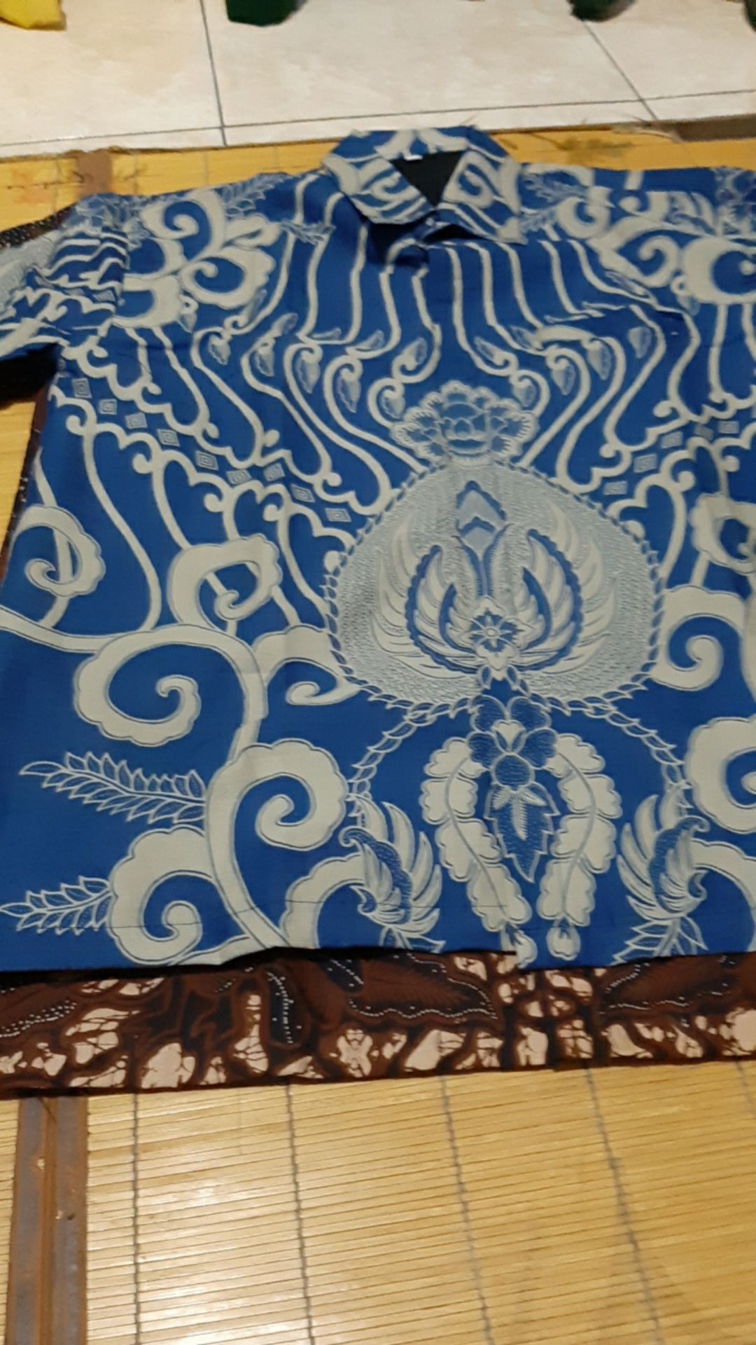 Kamandanu Blue Kemeja Batik Pria Full Furing Katun Primisima