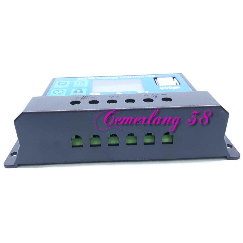 30A 12V - 24V Solar Panel Charge Controller Pengisi Tenaga Surya 30 A 12 V to 24 V